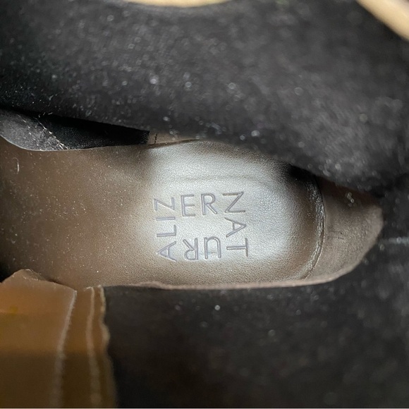 New! Naturalizer Emmy Brown Leather Square Toe Bootie 7W - Picture 13 of 15